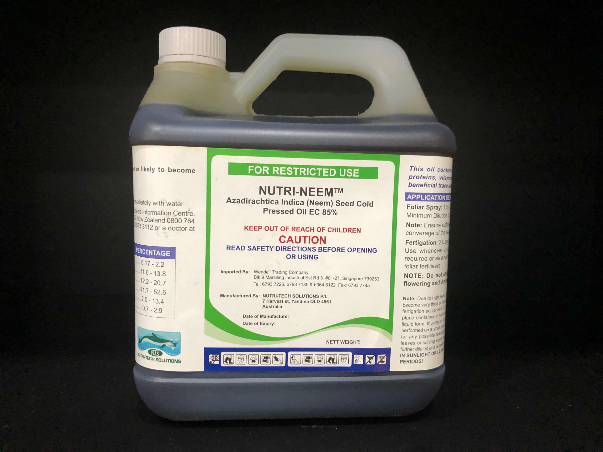Nutri-Neem Oil 85% (Cold Pressed Neem) (4 ltr)